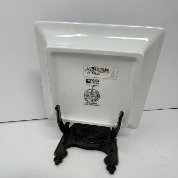 Disneyland Paris Sorcerer Fantasia Mickey Artoria Limoges 6x6 LE 2700 dish - Picture 6 of 6